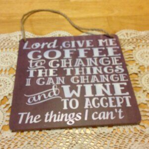 Humorous Coffee and Wine Wall Art